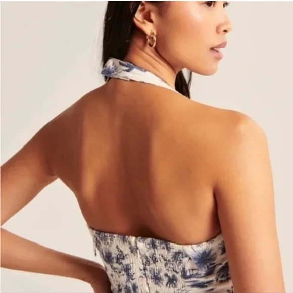 Abercrombie Palm Tree Halter Dress - Picture 4 of 8